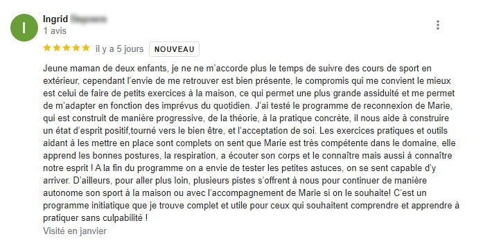 témoignage d'Ingrid